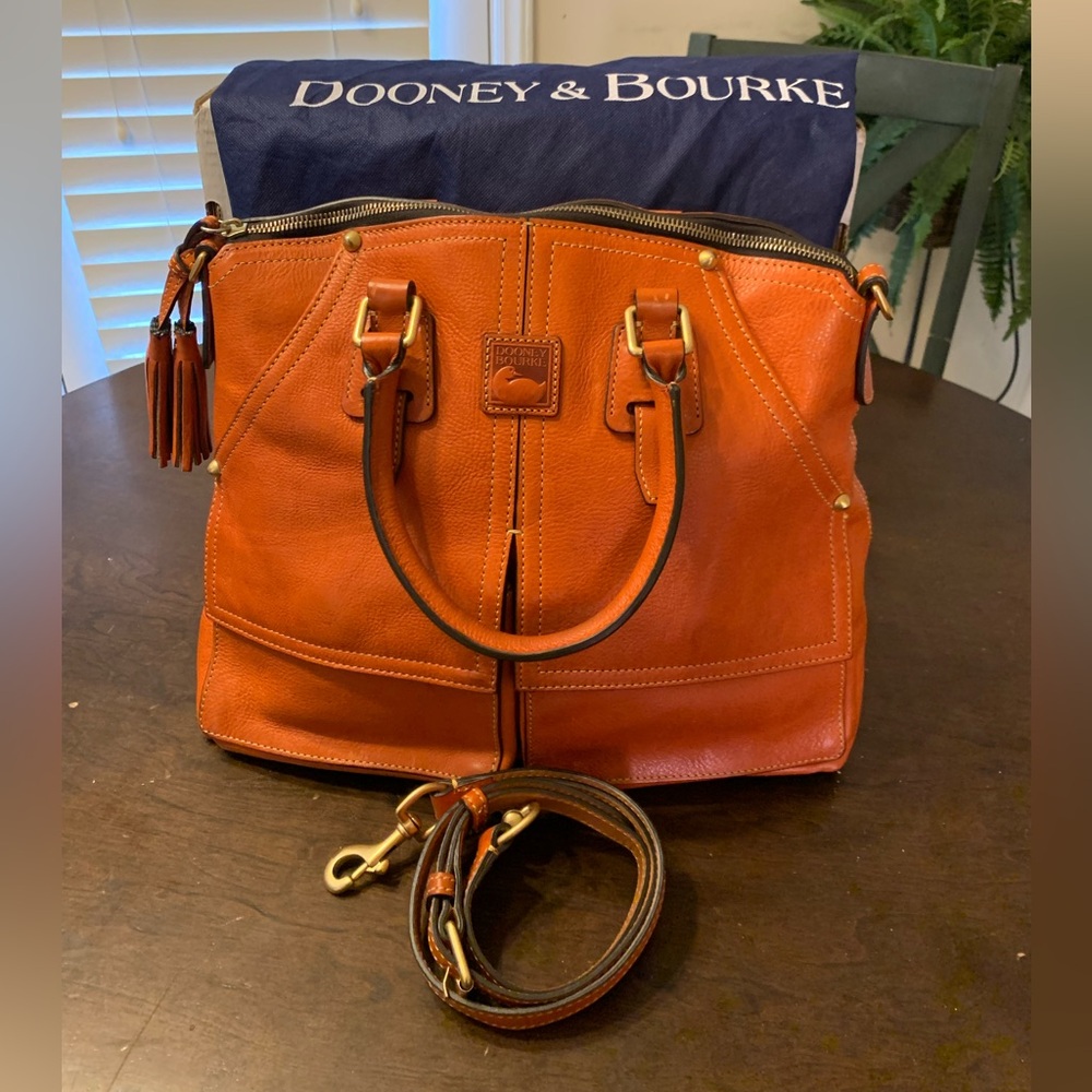 Dooney & Bourke Orange Florentine Leather Satchel